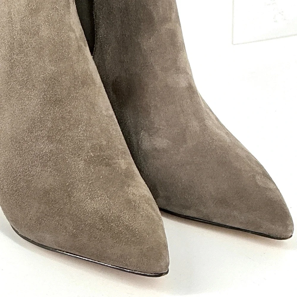 Cole Haan Grand 360 Womens Size 6 B Taupe‎ Suede Kitten Heel Ankle Boots